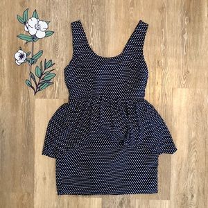 Polka Dot Peplum Dress